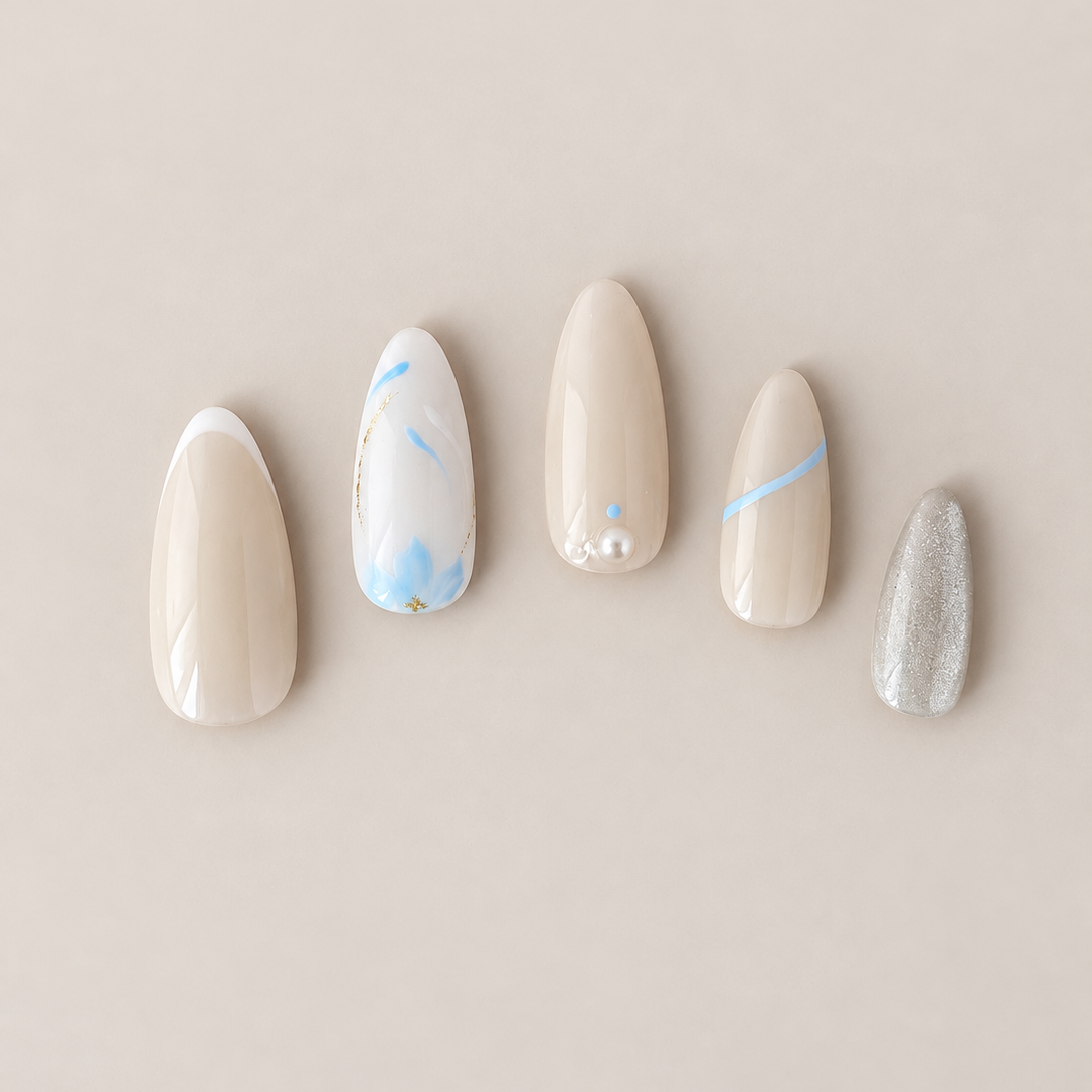 Blue Be Told - shown in medium almond
