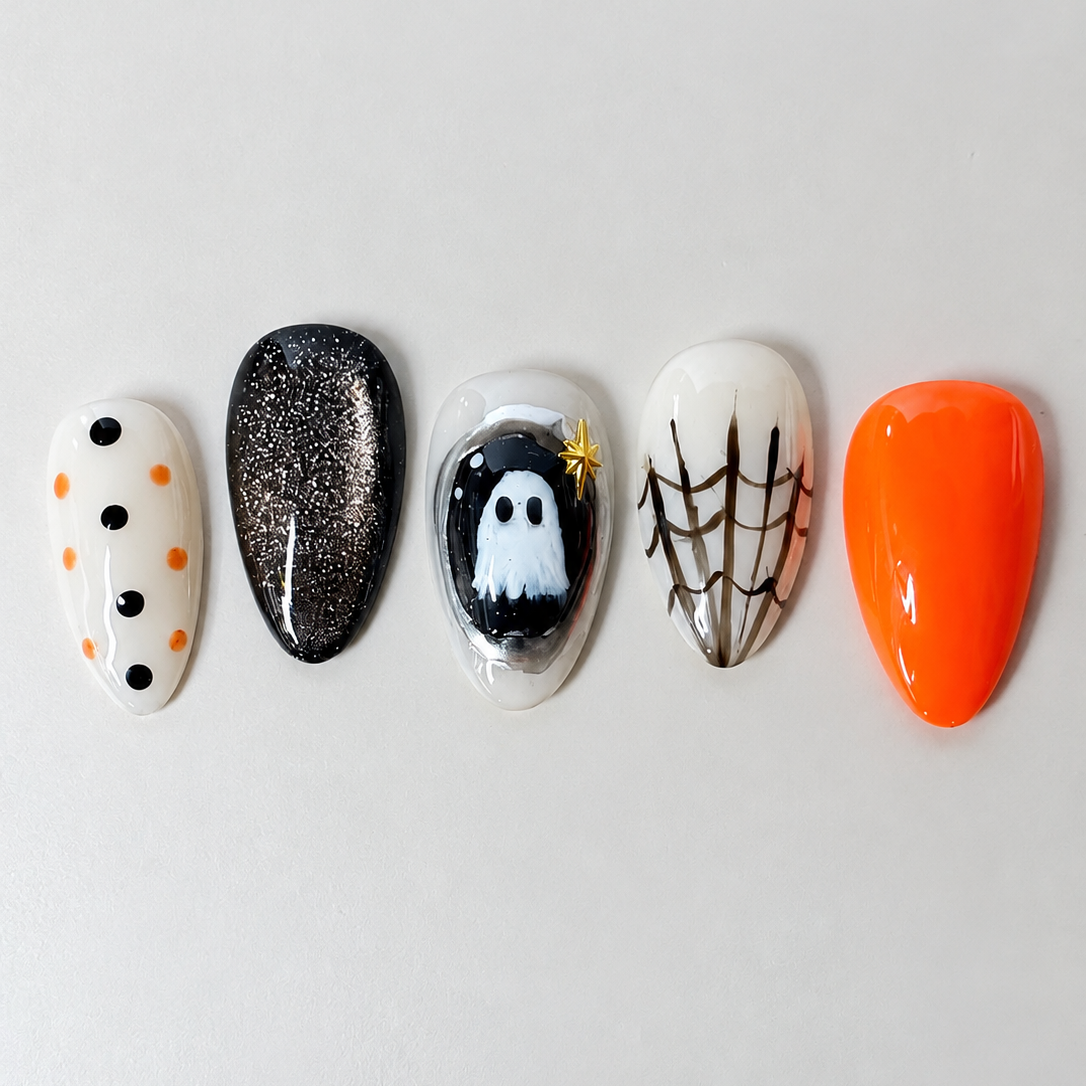 Web & Wisp | Halloween Hand-Painted Press-On Nails