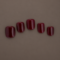 Extra-short deep cherry burgundy press-on nails in Extra Cherry by U.P.O.N