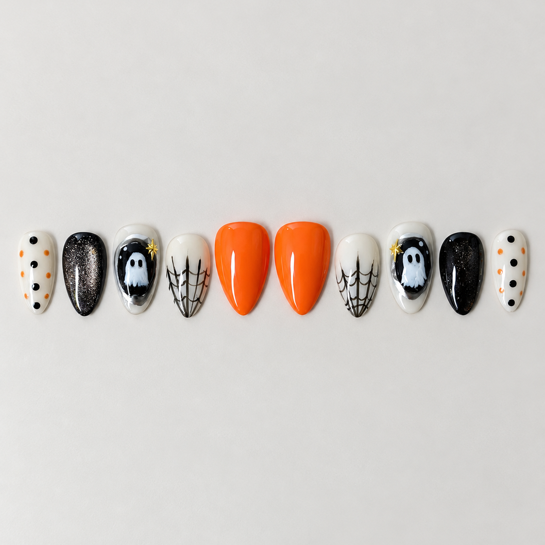 Web & Wisp | Halloween Hand-Painted Press-On Nails