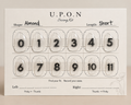 U.P.O.N Sizing Kit with Almond Short nail tips in sizes 0 through 11